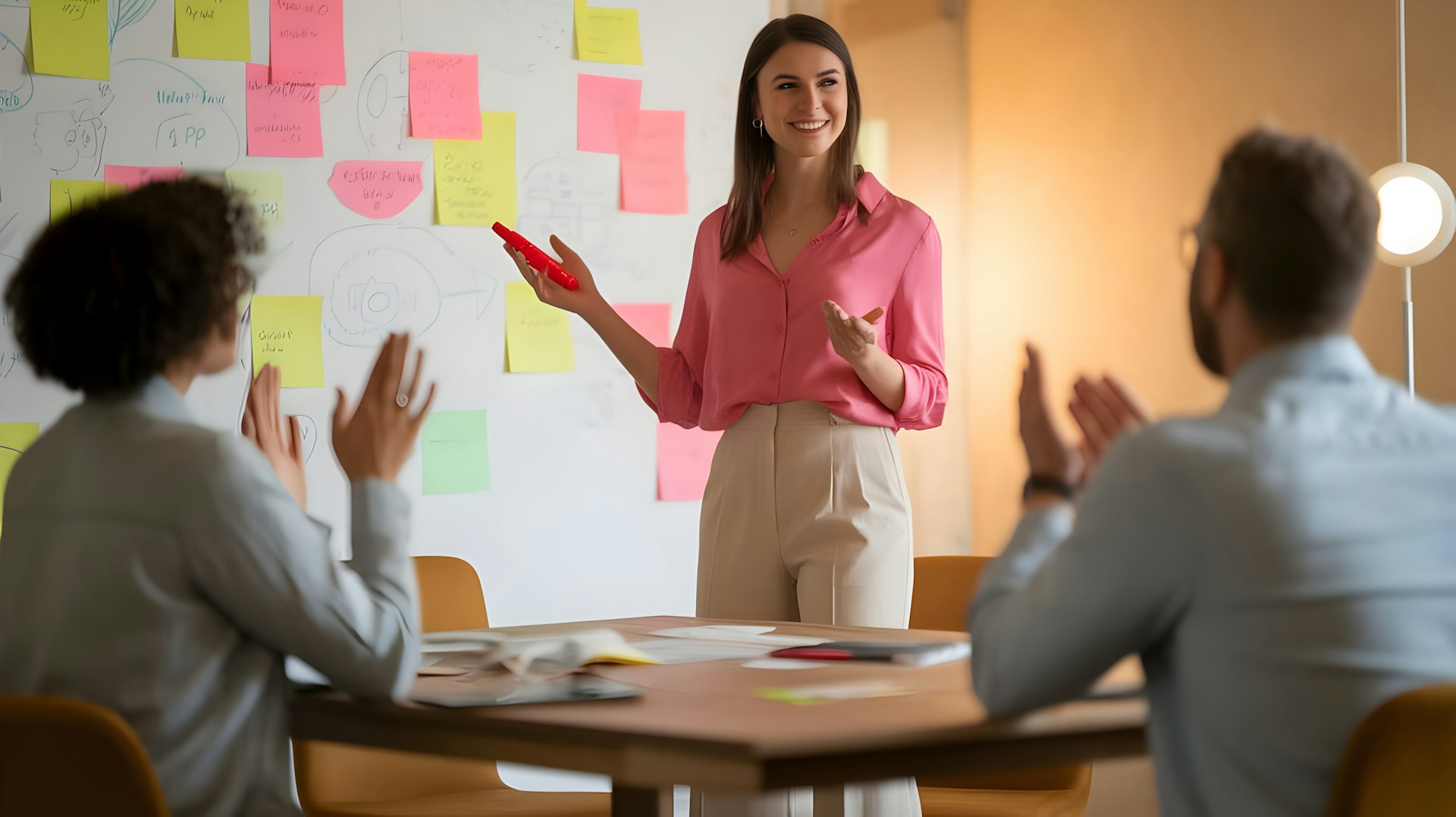 Professionelle Finanzberatung - Experte erklärt Finanzplan am Schreibtisch